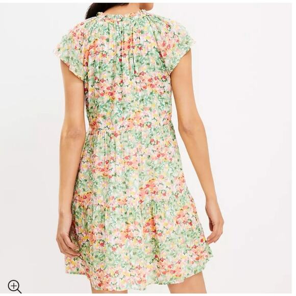 Loft Buttercup Tiered Swing‎ Dress S Cottagecore Romantic (2836) - Picture 2 of 6